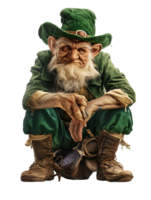 leprechaun sitting alone against a transparent background png