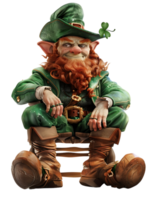 leprechaun sitting alone against a transparent background png
