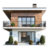 Modern house, isolated against a transparent background png