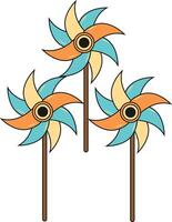Summer Beach Stickers with Cartoon Design. vector