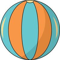 Summer Beach Stickers with Cartoon Design. vector
