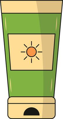 Summer Beach Stickers with Cartoon Design.