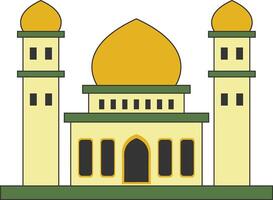 Ramadan Kareem Doodle Clipart. with Flat Design Style. Isolated on White Background. vector