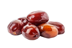 Pile of dates fruit, isolated against a transparent background png