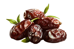 Pile of dates fruit, isolated against a transparent background png