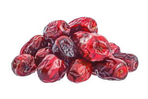 Pile of dates fruit, isolated against a transparent background png