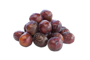 Pile of dates fruit, isolated against a transparent background png