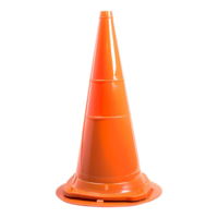 traffic cone isolated on a transparent background png