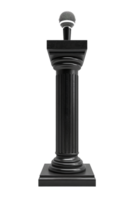 podium with a pulpit microphone isolated against a transparent background png