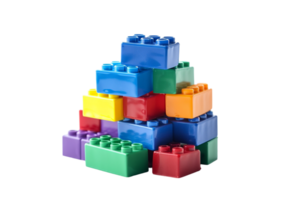 stack of colorful toy blocks, set against a transparent background png
