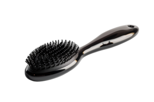showing a hairbrush isolated against a transparent background png