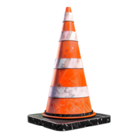 traffic cone isolated on a transparent background png