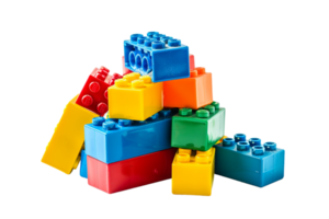 stack of colorful toy blocks, set against a transparent background png