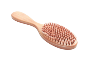 showing a hairbrush isolated against a transparent background png