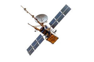 space satellite isolated on a transparent background in high resolution png