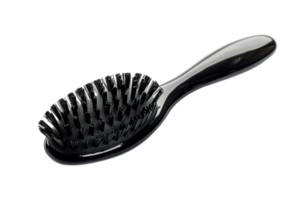 showing a hairbrush isolated against a transparent background png