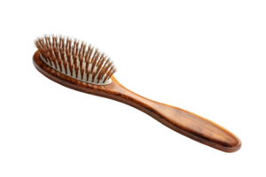showing a hairbrush isolated against a transparent background png
