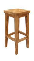 wooden rectangular stool isolated against a transparent background png