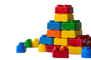 stack of colorful toy blocks, set against a transparent background png