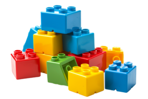 stack of colorful toy blocks, set against a transparent background png