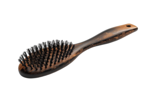 showing a hairbrush isolated against a transparent background png