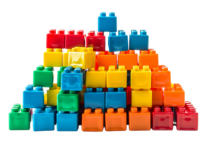 stack of colorful toy blocks, set against a transparent background png