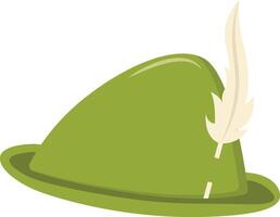 St. Patrick's Day Leprechaun Hat with Tree Leaves Clover Icon. Isolated on White Background vector