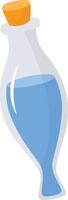 Magic Bottle Potion with Liquid. Isolated on White Background. Illustration in Cartoon Design Concept. vector
