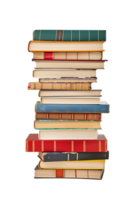 Vertical bookshelf alone against transparent backdrop png