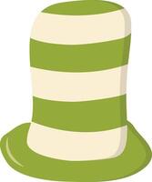 St. Patrick's Day Leprechaun Hat with Tree Leaves Clover Icon. Isolated on White Background vector