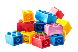 stack of colorful toy blocks, set against a transparent background png