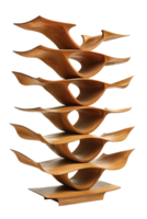 Vertical bookshelf alone against transparent backdrop png