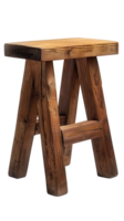 wooden rectangular stool isolated against a transparent background png