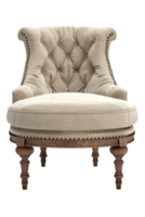 Slipper chair, isolated against a transparent background png