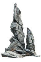 Spike rock formation, isolated against a transparent background png