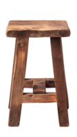 wooden rectangular stool isolated against a transparent background png
