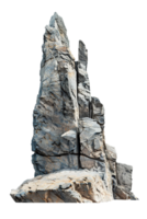 Spike rock formation, isolated against a transparent background png