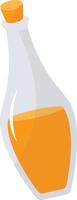 Magic Bottle Potion with Liquid. Isolated on White Background. Illustration in Cartoon Design Concept. vector