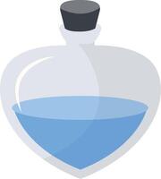 Magic Bottle Potion with Liquid. Isolated on White Background. Illustration in Cartoon Design Concept. vector