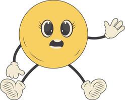 Groovy Hippie Psychedelic Character. Cartoon Illustration vector
