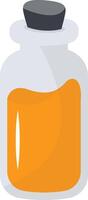 Magic Bottle Potion with Liquid. Isolated on White Background. Illustration in Cartoon Design Concept. vector