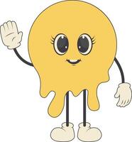 Groovy Hippie Psychedelic Character. Cartoon Illustration vector