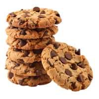 stack of chocolate chip cookies, isolated on a transparent background png