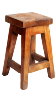 wooden rectangular stool isolated against a transparent background png