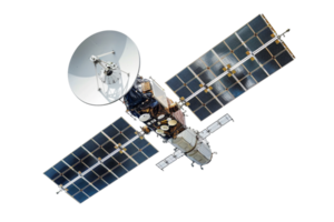 space satellite isolated on a transparent background in high resolution png