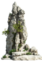 Spike rock formation, isolated against a transparent background png