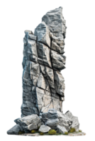 Spike rock formation, isolated against a transparent background png