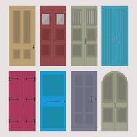 collection of doors with different shapes vector