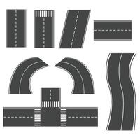 collection of types of roads with different shapes vector