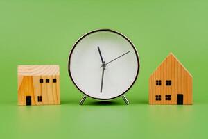 Alarm clock. Studio photo, time concept and working with precious time. photo